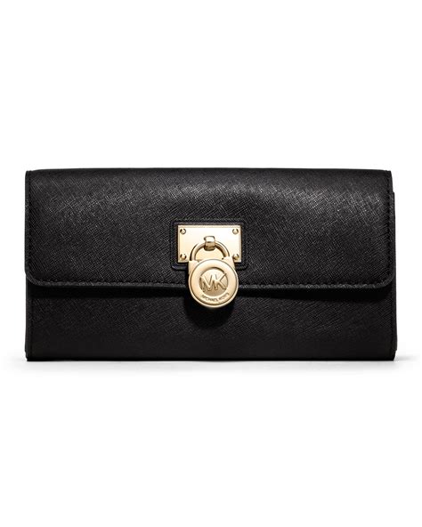 michael kors hamilton wallet black|Michael Kors black wallet women's.